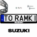 Ramki ramka tablic SUZUKI 1 szt. napis pod tablice rejestracyjne