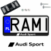 Ramka pod tablice rejestracyjne AUDI SPORT 1 szt. napis USA JDM ramki do tablic