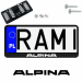 Ramka pod tablice rejestracyjne BMW ALPINA 1 szt. napis USA JDM ramki do tablic