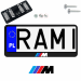 Ramka pod tablice rejestracyjne BMW M POWER 1 szt. napis USA JDM ramki do tablic