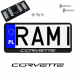 Ramka pod tablice rejestracyjne CHEVROLET CORVETTE 1 szt. napis USA JDM ramki do tablic