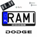 Ramka pod tablice rejestracyjne DODGE 1 szt. napis USA JDM ramki do tablic