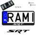 Ramka pod tablice rejestracyjne DODGE SRT 1 szt. napis USA JDM ramki do tablic