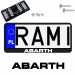 Ramka pod tablice rejestracyjne FIAT ABARTH 1 szt. napis USA JDM ramki do tablic