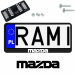 Ramka pod tablice rejestracyjne MAZDA 1 szt. napis USA JDM ramki do tablic
