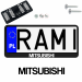 Ramka pod tablice rejestracyjne MITSUBISHI 1 szt. napis USA JDM ramki do tablic