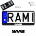 Ramka pod tablice rejestracyjne SAAB 1 szt. napis USA JDM ramki do tablic