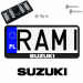 Ramka pod tablice rejestracyjne SUZUKI 1 szt. napis USA JDM ramki do tablic