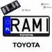 Ramka pod tablice rejestracyjne TOYOTA 1 szt. napis USA JDM ramki do tablic