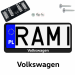 Ramka pod tablice rejestracyjne VOLKSWAGEN 1 szt. napis USA JDM ramki do tablic